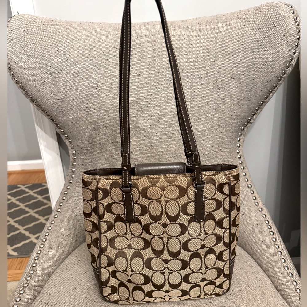Vintage Coach Brown Tote Bag
